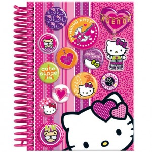 agenda cor-de-rosa Hello Kitty
