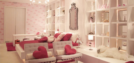 suite da menina - decoração cor-de-rosa e branco - casa cor 2010