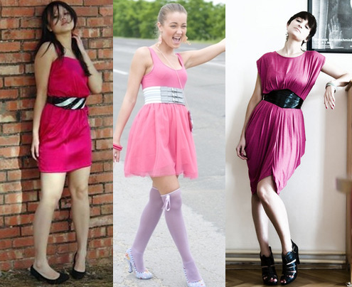 Como usar vestido rosa com cinto
