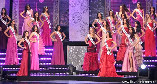 I Love Pink - vestidos cor de rosa no Miss Brasil 2011