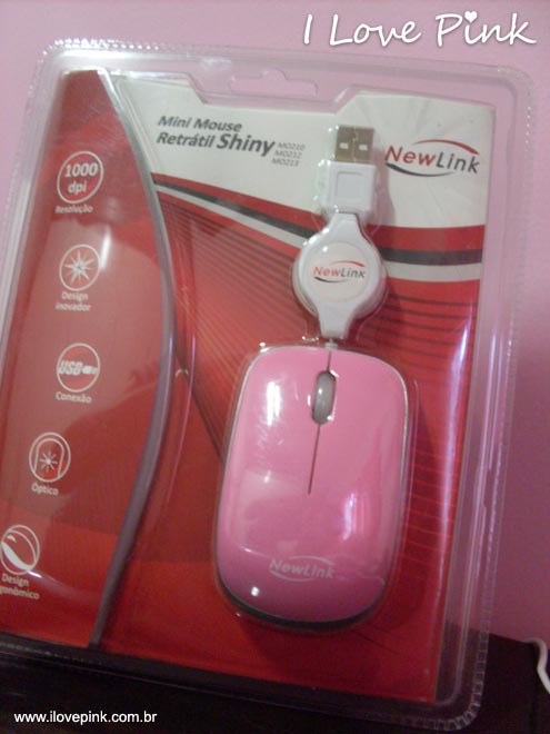 Sorteio de mouse cor de rosa da NewLink - I Love Pink