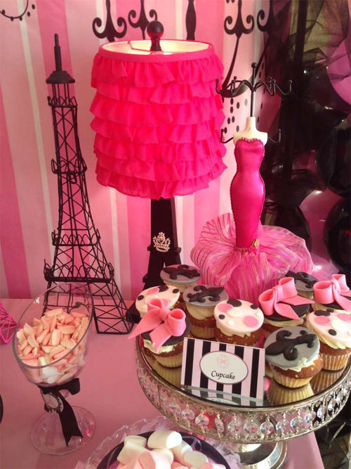 Ideias para festa cor de rosa com tema Paris