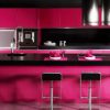 Cozinha pink e preta 