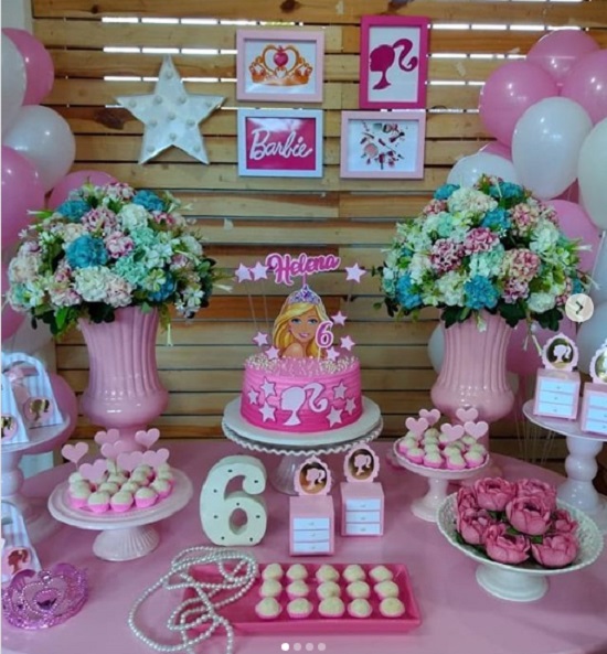 Decorações lindas para festa Barbie cor de rosa