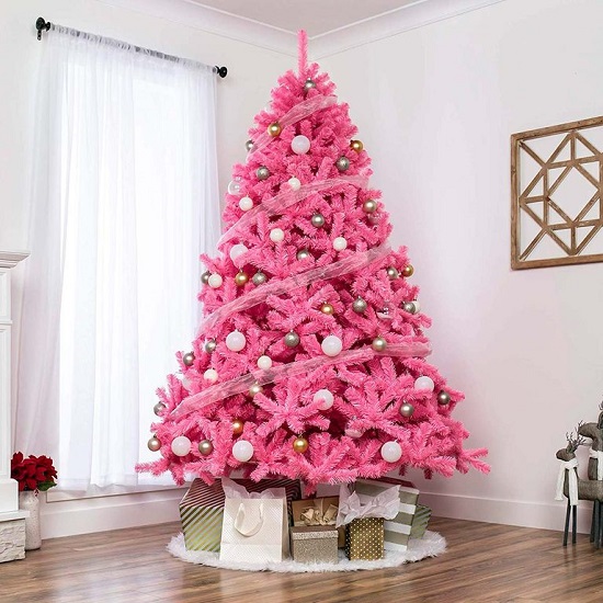 Decoração de Natal cor-de-rosa