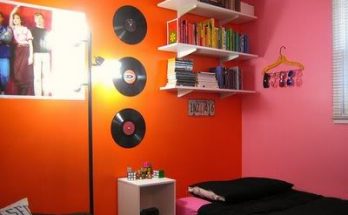 decoração com disco de vinil