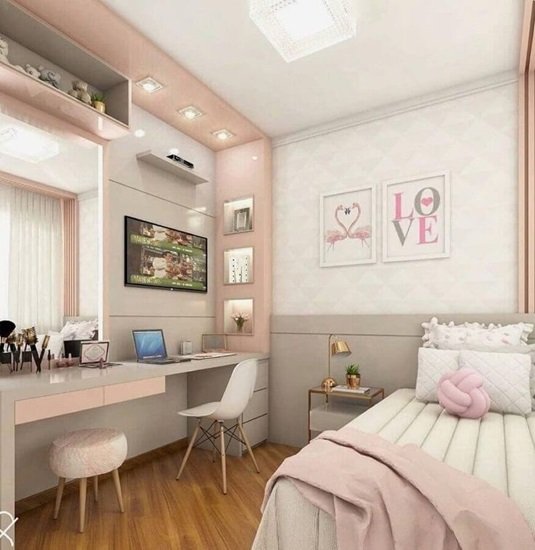 Decoração de quarto feminino